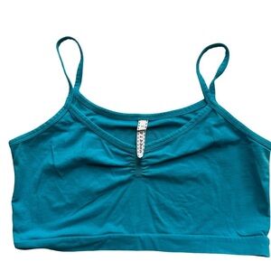 Ribbon Teal Bralette Women’s M Activewear Sporty Streetwear Casual